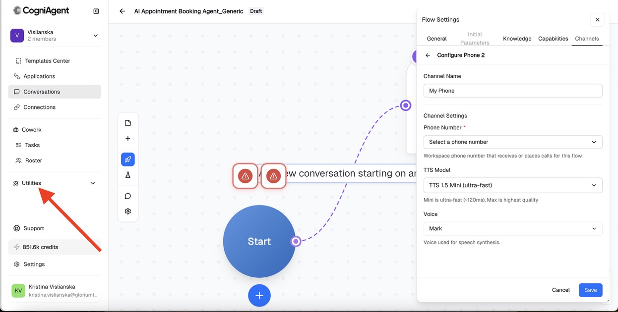 Voice Channel CogniAgent