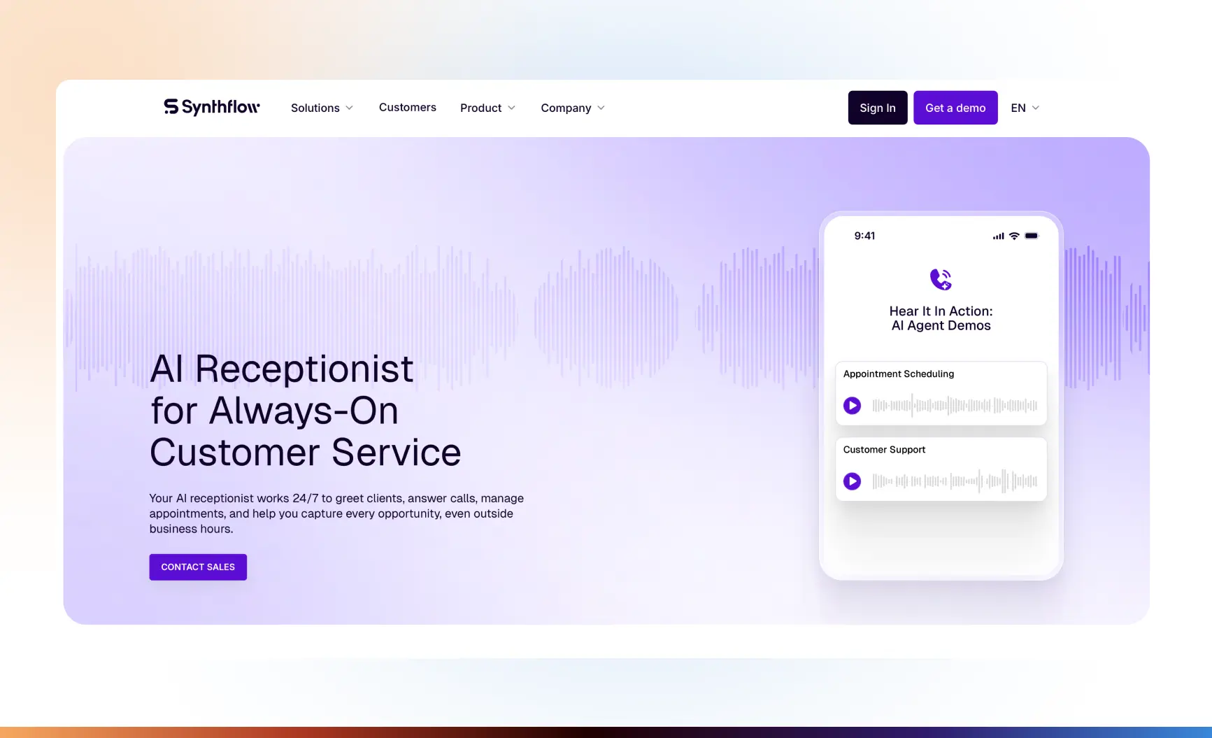 Synthflow Recepcionist for Cleaning Companies