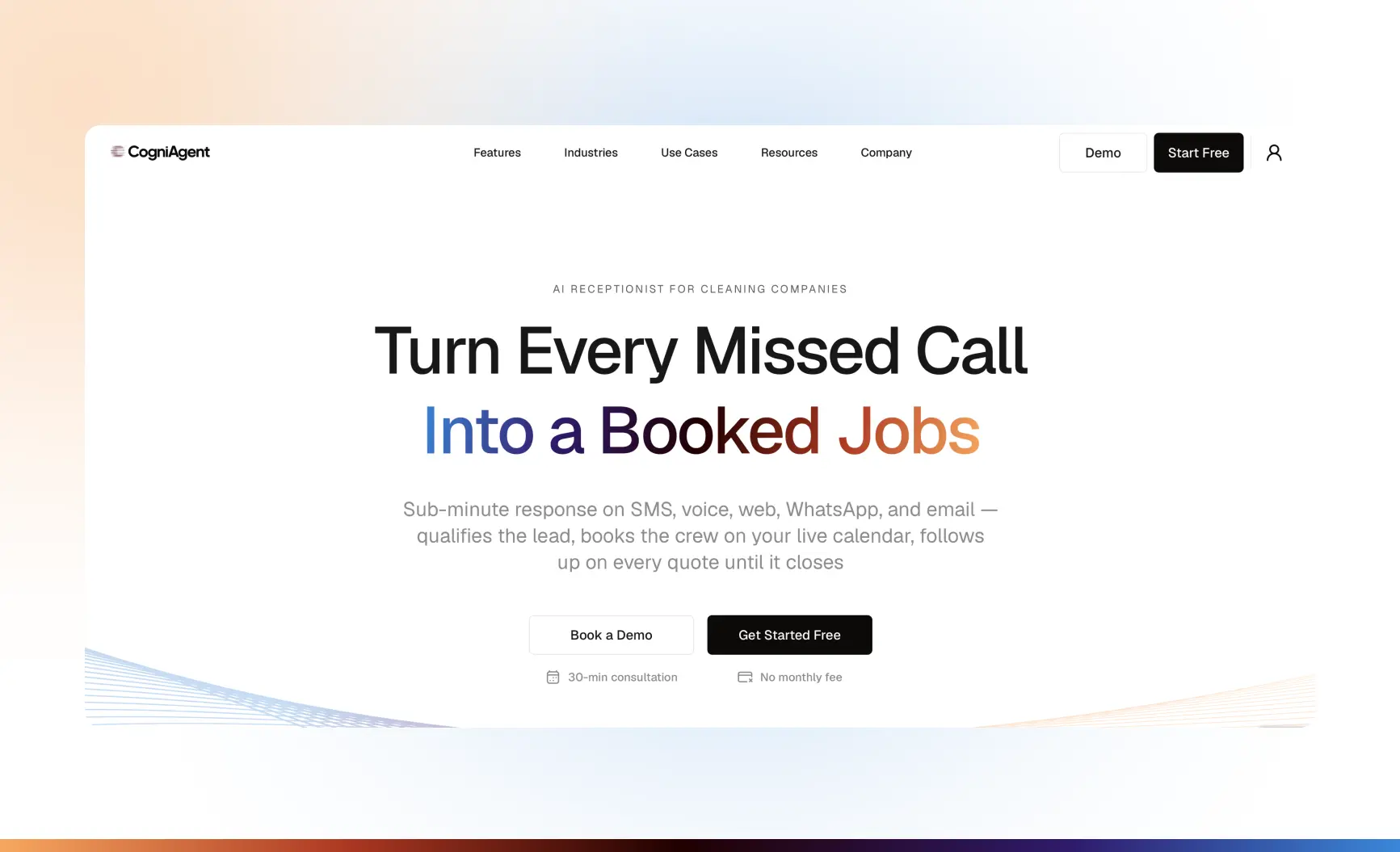 CogniAgent AI Recepcionist for Cleaning Companies